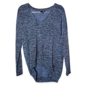Aritia Wilfred Free Soft  Heathered Navy Blue Boyfriend V-Neck Sweatshirt Size M